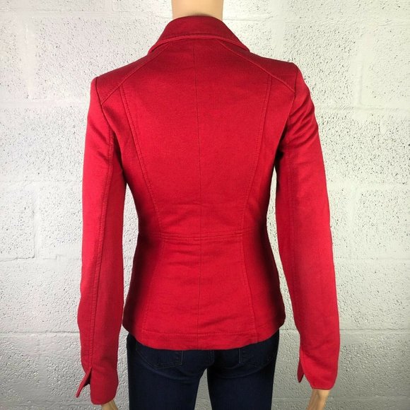 H&M Red Soft Blazer Size 6 - Picture 6 of 9